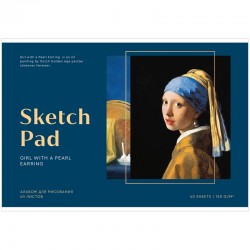 Альбом 21х29,7 см (А-4),  40 листов,  120 гр/м2, на скрепке, Great painters. Vermeer, артикул PS40s-36883